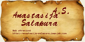 Anastasija Salapura vizit kartica